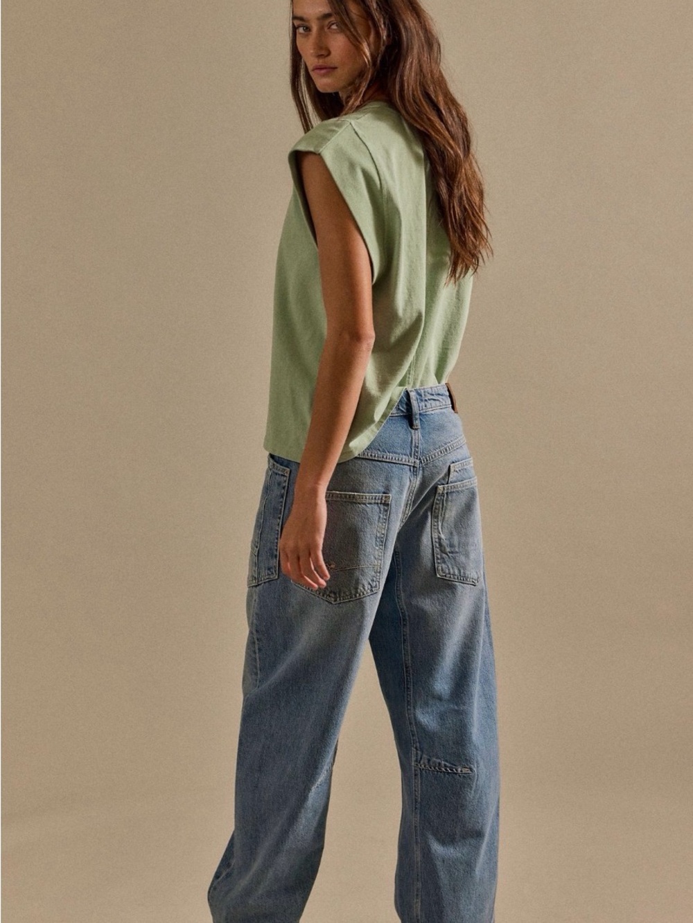 Free People We the Free Minimalist Moxie Barrel Jeans - Picture 2 of 2